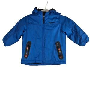 Rugged Bear Winter Jacket 3T Blue Hooded Coat Warm Outdoor Snow Play Wear